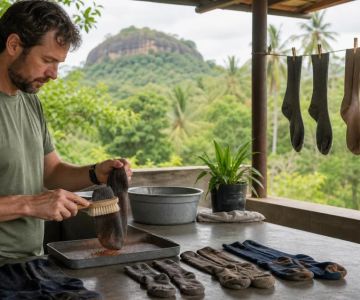 Hiking Socks After Sigiriya: Wash, Rinse, and Dry Fully