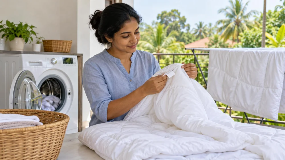 Comforter Washing Check: Label, Machine, and Drying