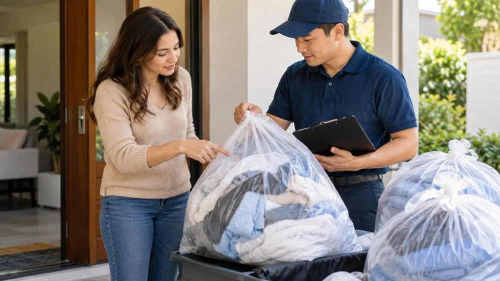 Laundry Pickup Bag Check: Labels, Moisture, and Count