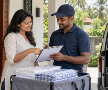Laundry Collection Handoff: Item Count, Finish, and Receipt