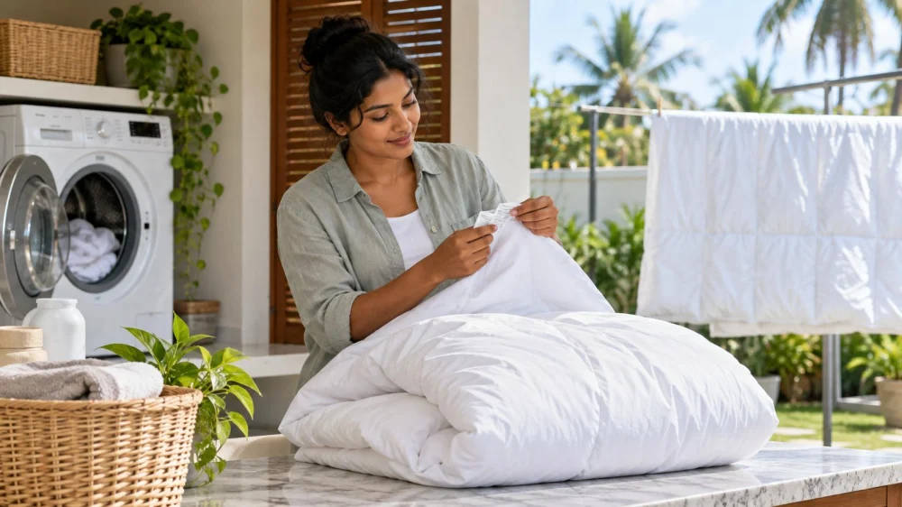 Laundry Duvet Wash Check: Label, Machine, and Drying