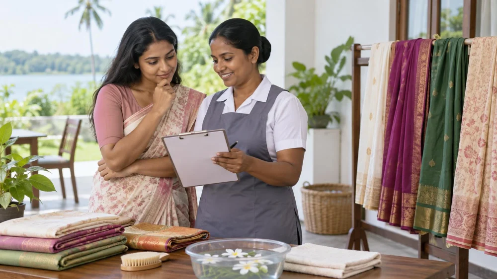 Laundry Saree Care: Fabric, Colour, Pleats, and Drying