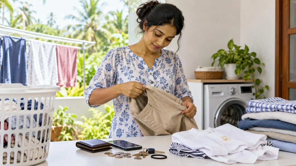 Empty Garment Pockets Before Laundry: Objects and Stain Clues