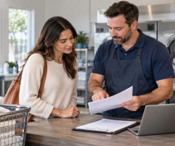 Laundry Service Invoice Review: Scope, Parts, Tax, and Balance
